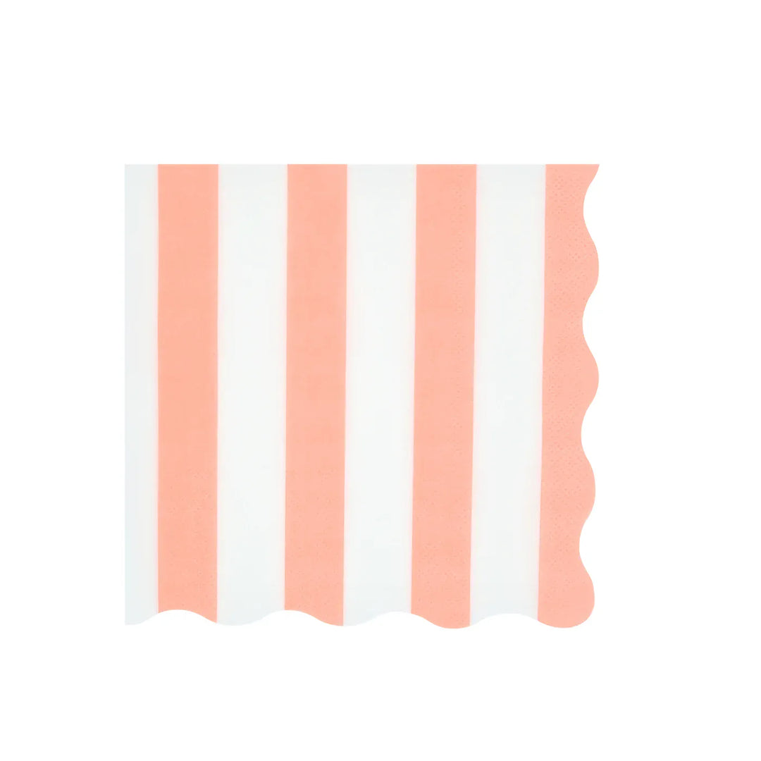 Beach Striped Large Napkins x 16 | Pool Party Meri Meri UK Napkins Beach Striped Large Napkins x 16