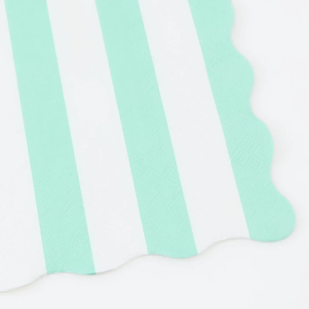 Beach Striped Large Napkins x 16 | Pool Party Meri Meri UK Napkins Beach Striped Large Napkins x 16