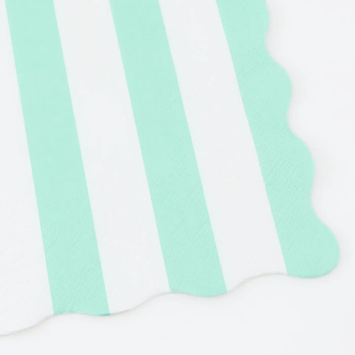 Beach Striped Large Napkins x 16 | Pool Party Meri Meri UK Napkins Beach Striped Large Napkins x 16