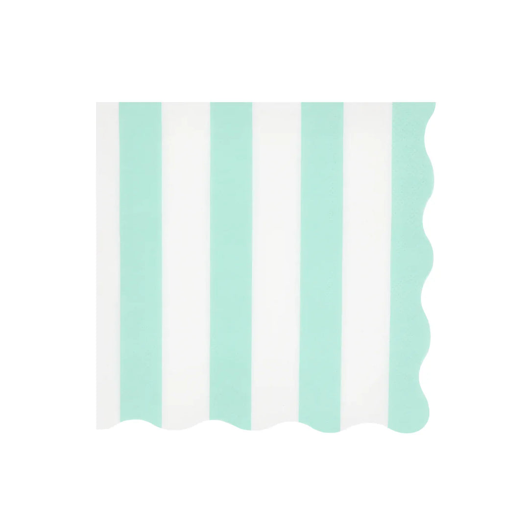 Beach Striped Large Napkins x 16 | Pool Party Meri Meri UK Napkins Beach Striped Large Napkins x 16