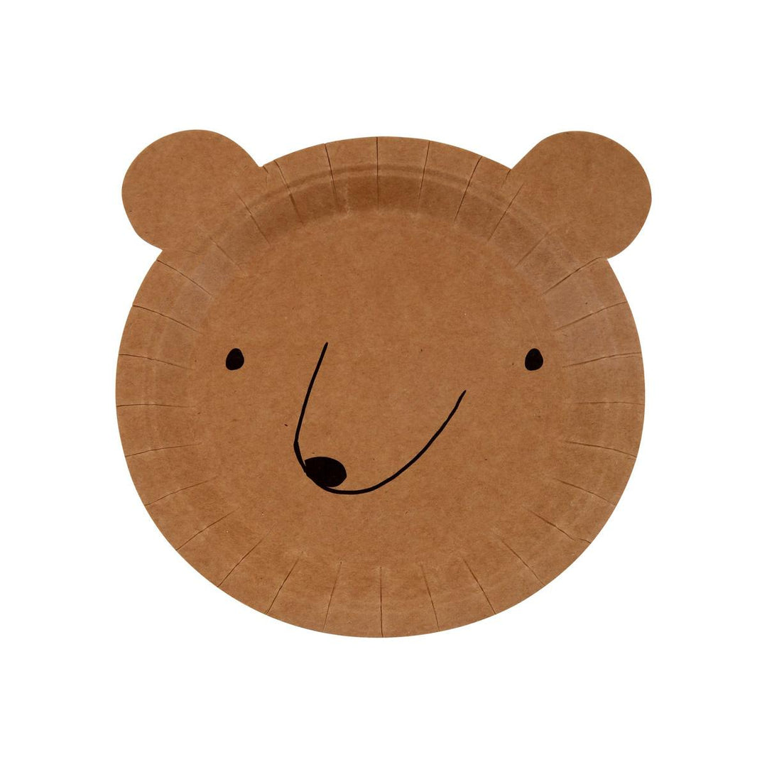 Bear Small Party Plates x 12 | Meri Meri Birthday Party party plates Bear Small Party Plates x 12