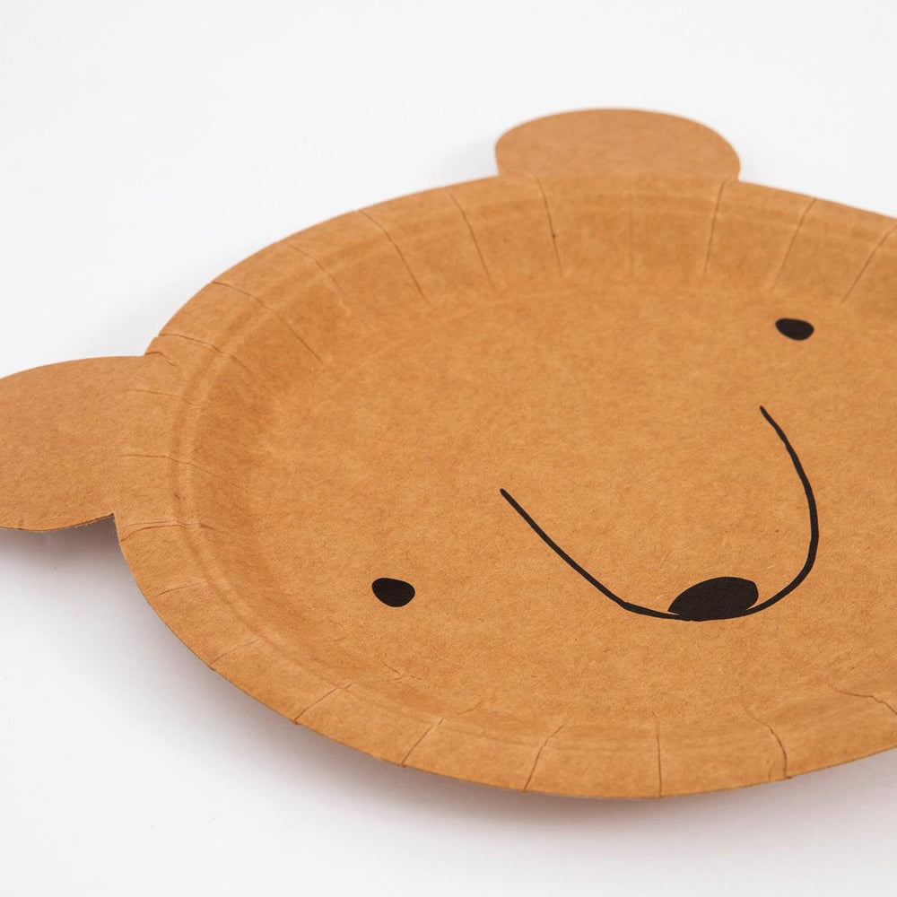 Bear Small Party Plates x 12 | Meri Meri Birthday Party party plates Bear Small Party Plates x 12