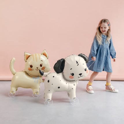 Beige Cat on Wheels Foil Balloon - 25 inch Balloons Beige Cat on Wheels Foil Balloon - 25 inch