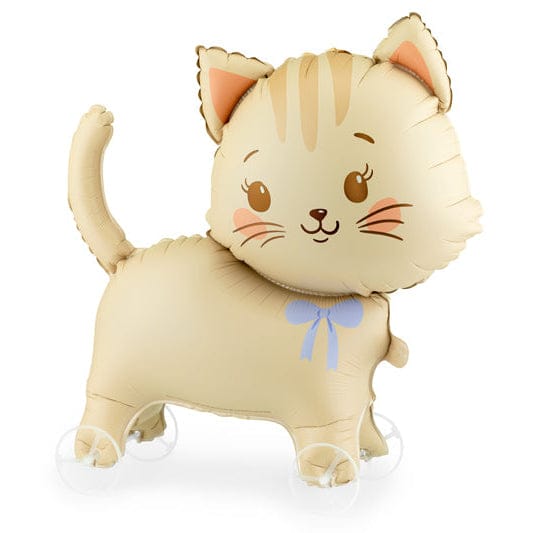 Beige Cat on Wheels Foil Balloon - 25 inch Balloons Beige Cat on Wheels Foil Balloon - 25 inch