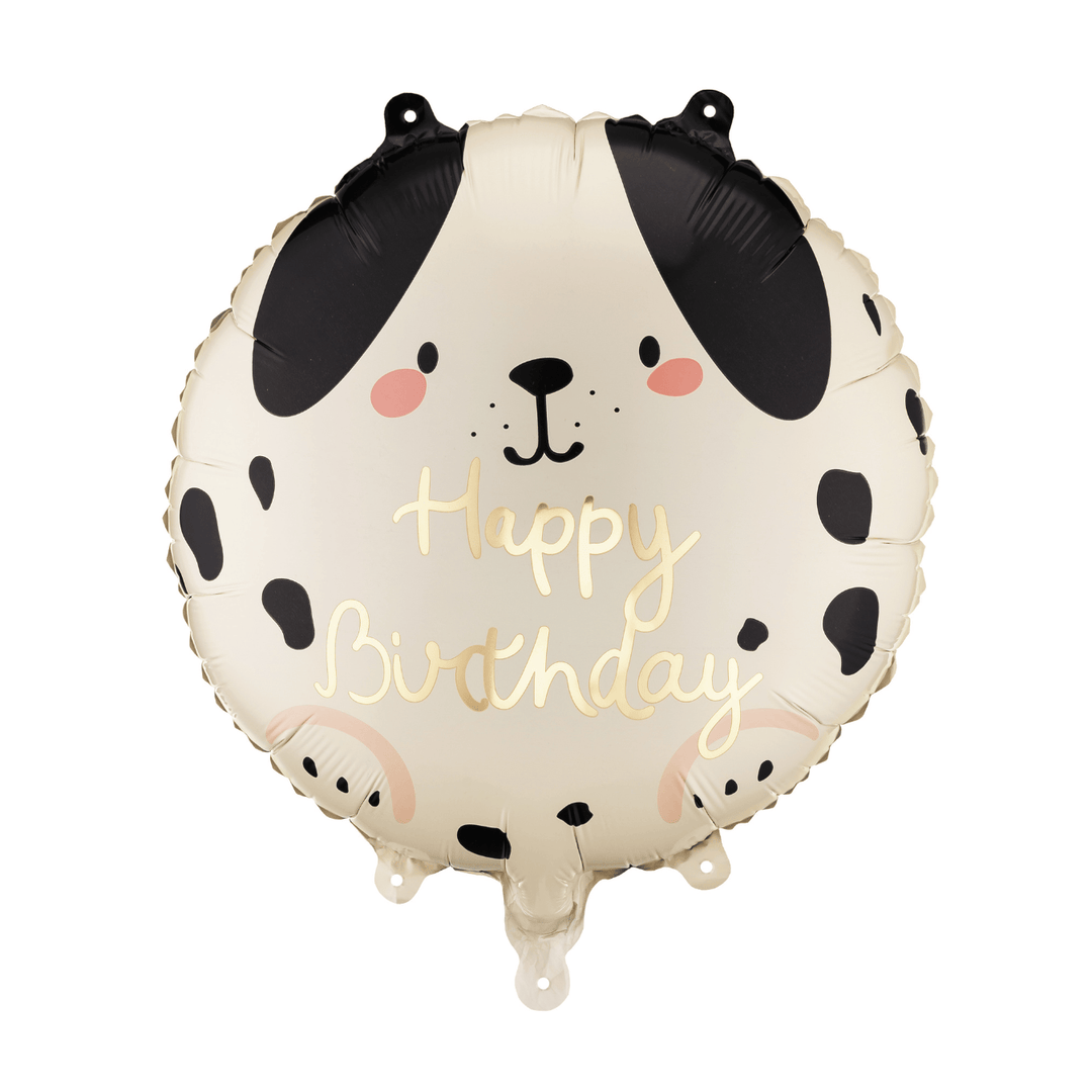 Beige Dog Happy Birthday Foil Balloon - Puppy Party Supplies Foil Balloon Beige Dog Happy Birthday Foil Balloon