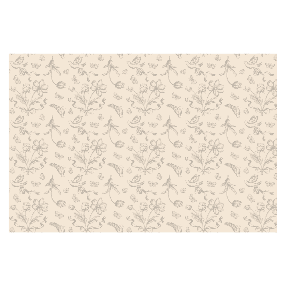 Beige Floral Party Tablecover tablecover Beige Floral Party Tablecover