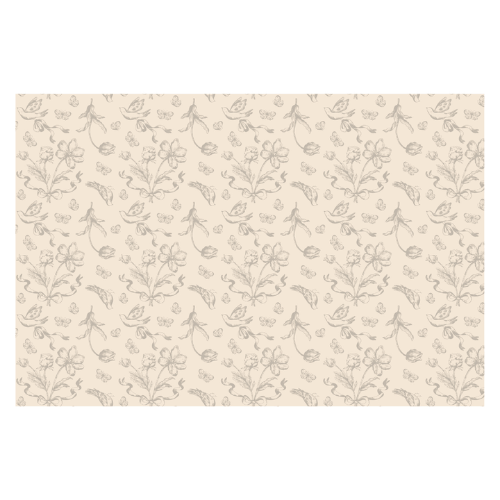 Beige Floral Party Tablecover tablecover Beige Floral Party Tablecover
