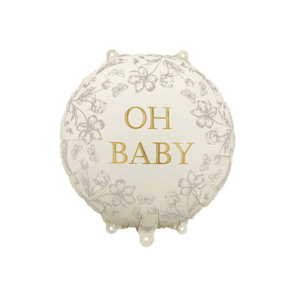 Beige Gold Oh Baby Foil Balloon – Little Big Party