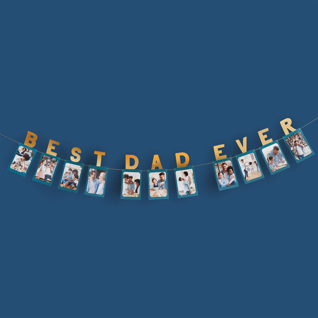 Best Dad Ever Photo Frame Banner - Father's Day Decorations - Little Big Party Banners Best Dad Ever Photo Frame Banner