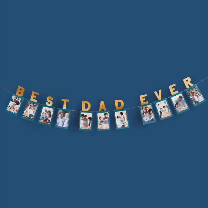 Best Dad Ever Photo Frame Banner - Father&