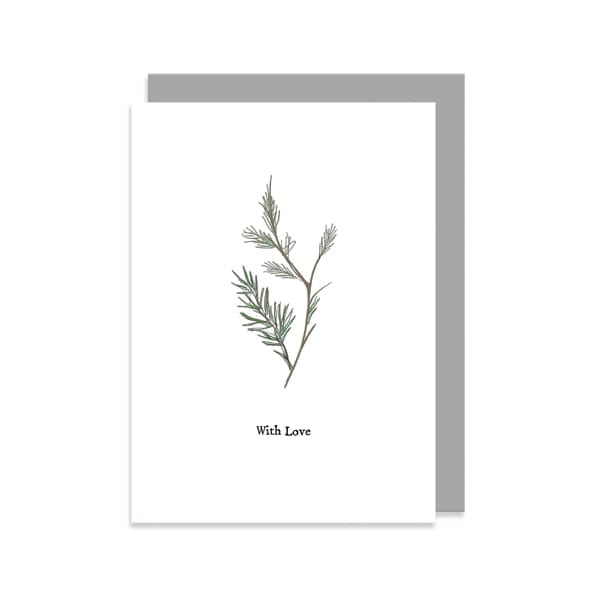 Bird &amp; Berry Christmas Card, Fir Tree | East of India Greetings Card East of India Bird &amp; Berry Christmas Card - Fir Tree