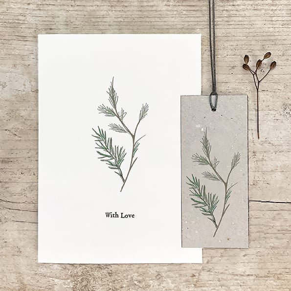 Bird &amp; Berry Christmas Card, Fir Tree | East of India Greetings Card East of India Bird &amp; Berry Christmas Card - Fir Tree