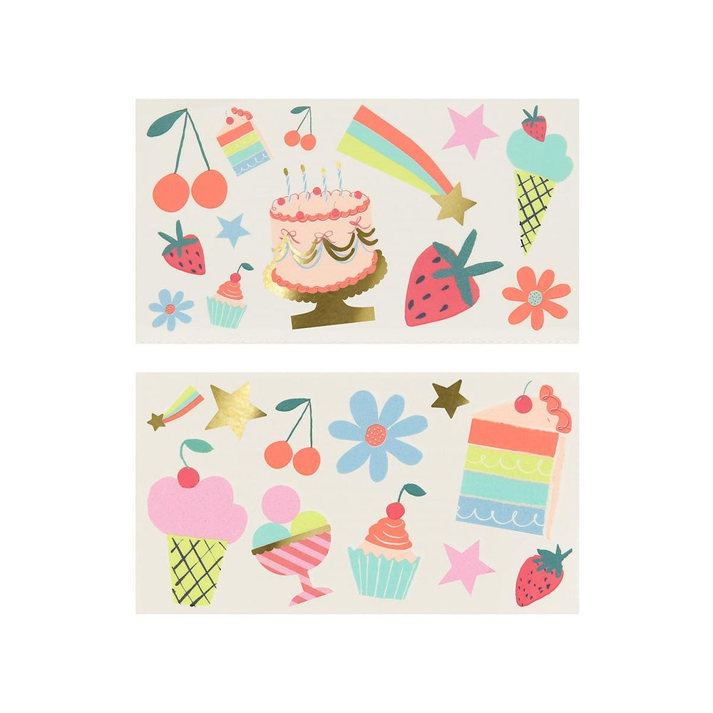 Birthday Temporary Tattoos x 24 | Meri Meri Birthday Party temporary tattoos Birthday Temporary Tattoos x 24