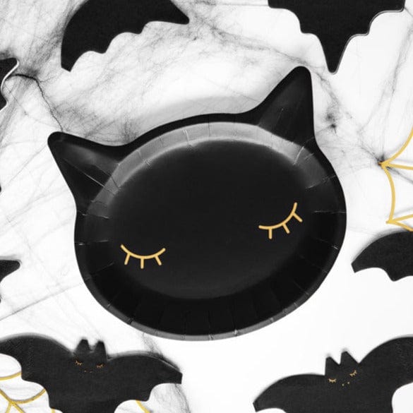 Disposable Plates Black Cat Paper Party Plates x 6