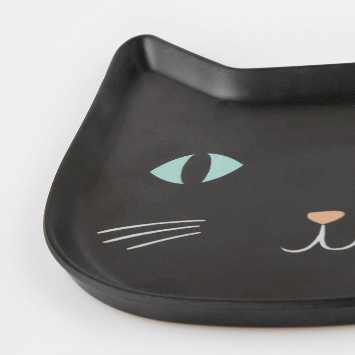Black Cat Reusable Party Plate | Meri Meri Halloween Table party plates Black Cat Reusable Party Plate