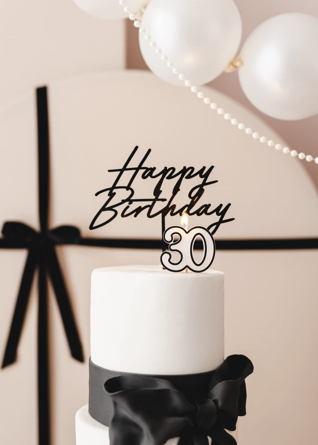 Black Happy Birthday Acrylic Cake Topper Cake Topper Black Happy Birthday Acrylic Cake Topper