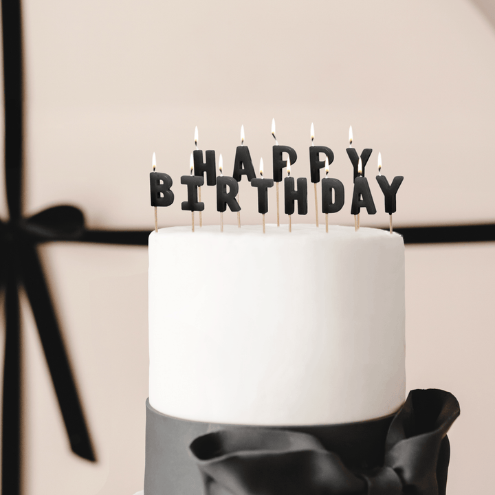 Black Happy Birthday Cake Candles Birthday Candles Black Happy Birthday Cake Candles