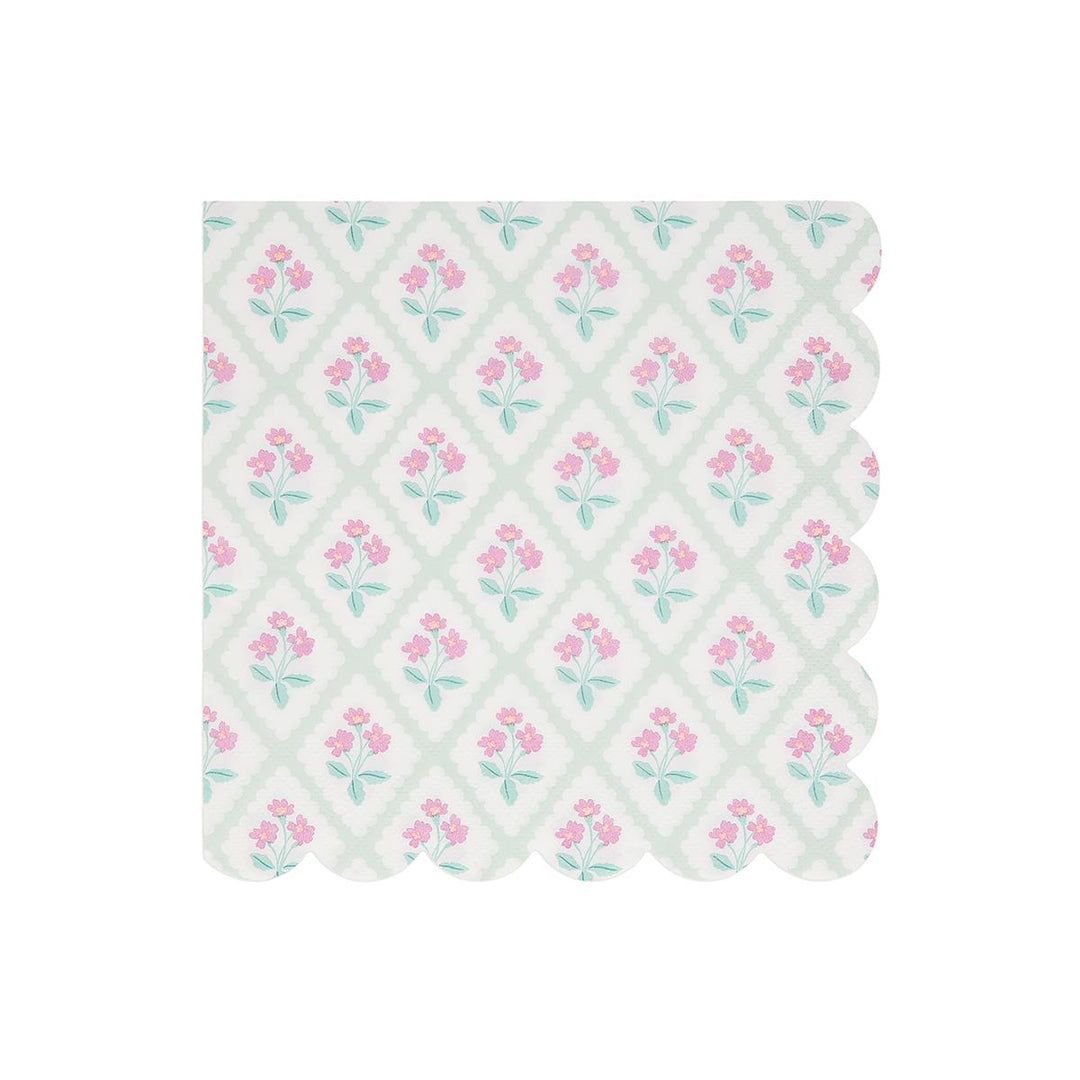 Bloomsbury Floral Large Party Napkins x 16 | Meri Meri party napkins Bloomsbury Floral Large Party Napkins x 16