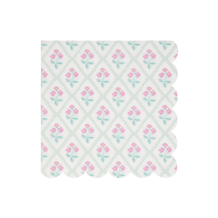 Bloomsbury Floral Large Party Napkins x 16 | Meri Meri party napkins Bloomsbury Floral Large Party Napkins x 16