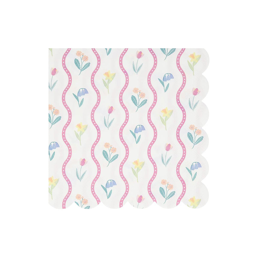 Bloomsbury Floral Large Party Napkins x 16 | Meri Meri party napkins Bloomsbury Floral Large Party Napkins x 16