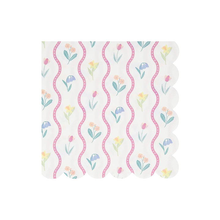 Bloomsbury Floral Large Party Napkins x 16 | Meri Meri party napkins Bloomsbury Floral Large Party Napkins x 16