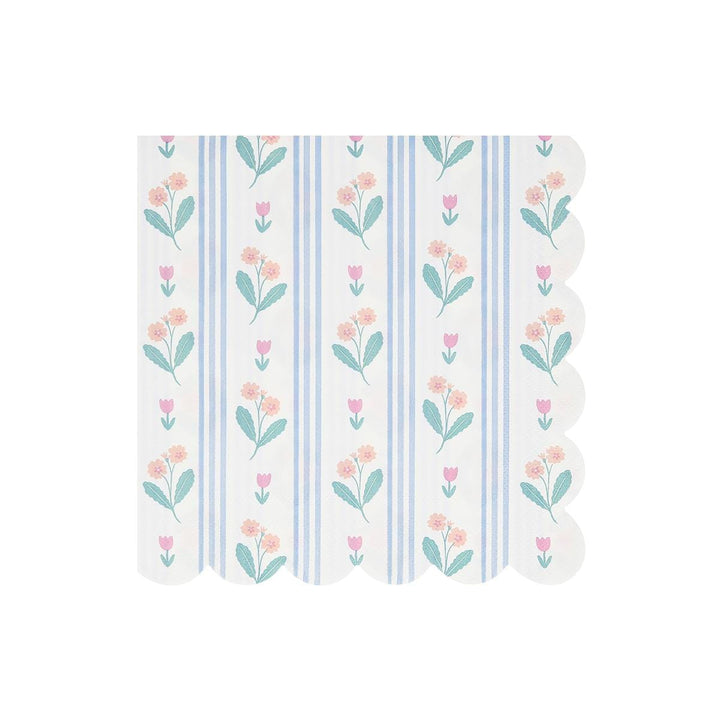 Bloomsbury Floral Large Party Napkins x 16 | Meri Meri party napkins Bloomsbury Floral Large Party Napkins x 16