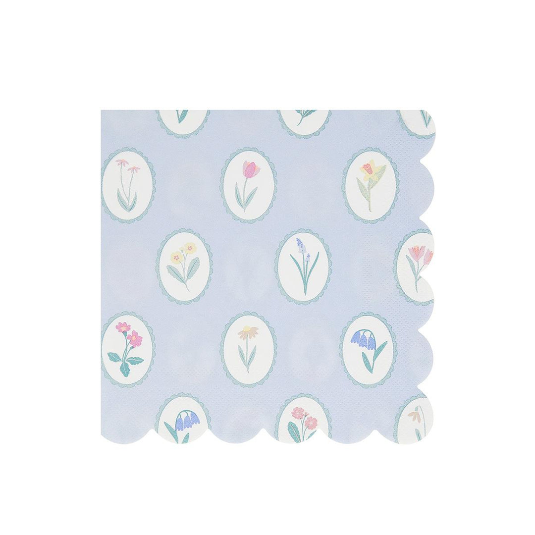 Bloomsbury Floral Large Party Napkins x 16 | Meri Meri party napkins Bloomsbury Floral Large Party Napkins x 16