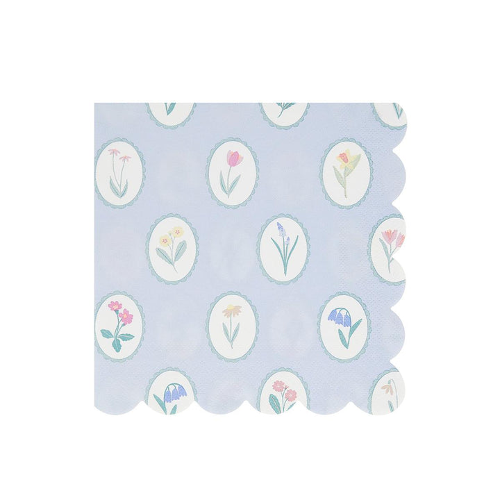 Bloomsbury Floral Large Party Napkins x 16 | Meri Meri party napkins Bloomsbury Floral Large Party Napkins x 16