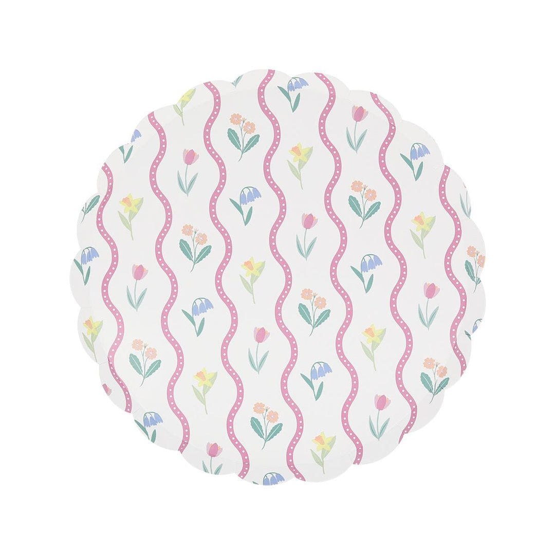 Bloomsbury Floral Side Party Plates x 8 | Meri Meri party plates Bloomsbury Floral Side Party Plates x 8