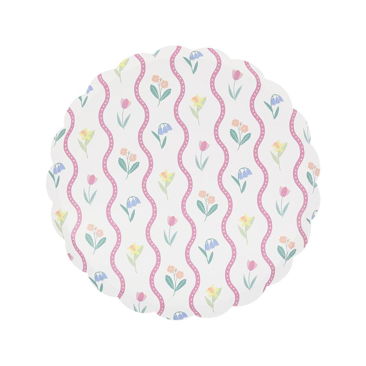 Bloomsbury Floral Side Party Plates x 8 | Meri Meri party plates Bloomsbury Floral Side Party Plates x 8