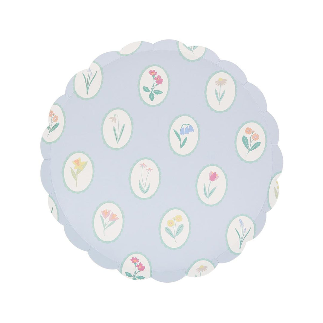 Bloomsbury Floral Side Party Plates x 8 | Meri Meri party plates Bloomsbury Floral Side Party Plates x 8