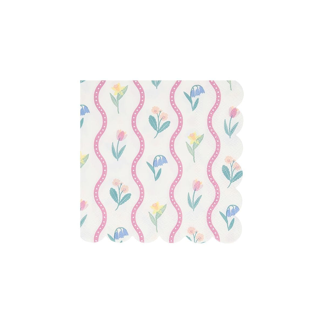 Bloomsbury Floral Small Party Napkins x 16 | Meri Meri party napkins Bloomsbury Floral Small Party Napkins x 16