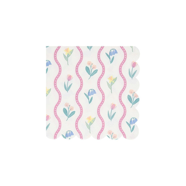Bloomsbury Floral Small Party Napkins x 16 | Meri Meri party napkins Bloomsbury Floral Small Party Napkins x 16