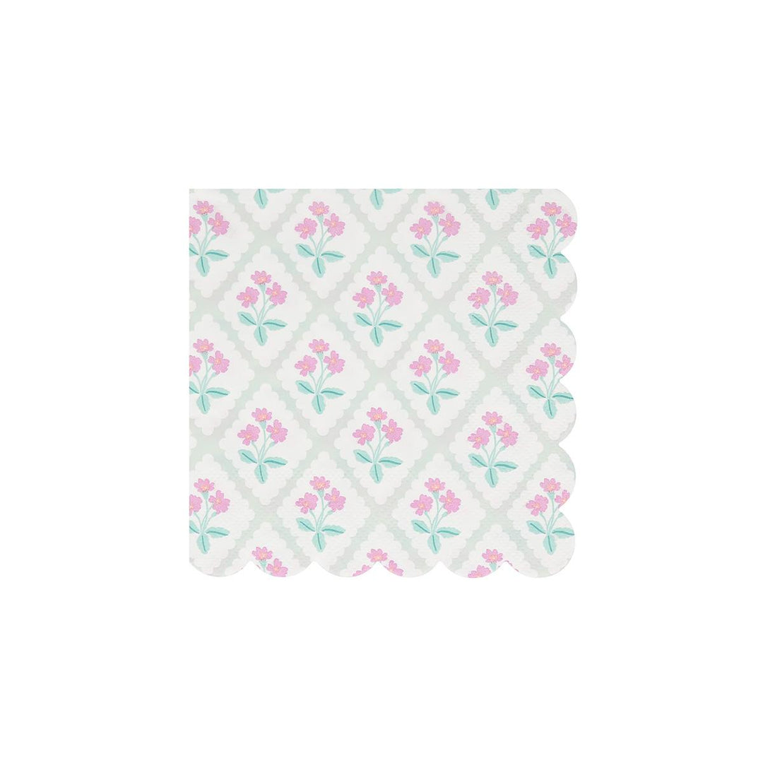 Bloomsbury Floral Small Party Napkins x 16 | Meri Meri party napkins Bloomsbury Floral Small Party Napkins x 16