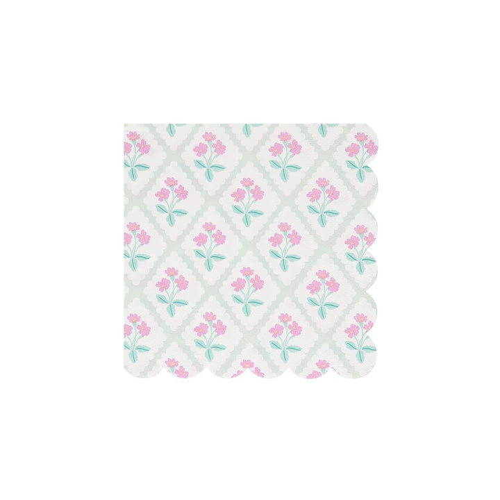 Bloomsbury Floral Small Party Napkins x 16 | Meri Meri party napkins Bloomsbury Floral Small Party Napkins x 16