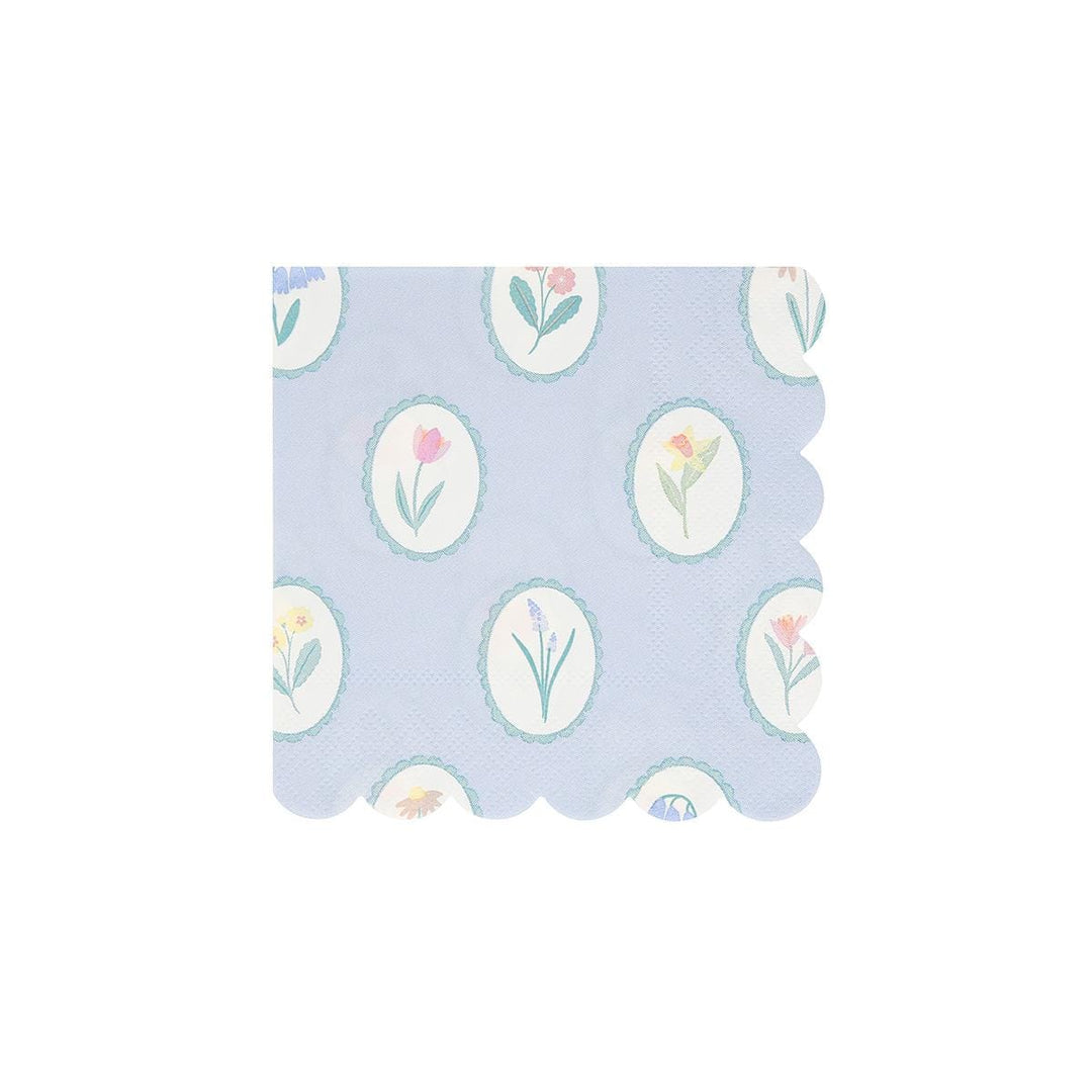 Bloomsbury Floral Small Party Napkins x 16 | Meri Meri party napkins Bloomsbury Floral Small Party Napkins x 16