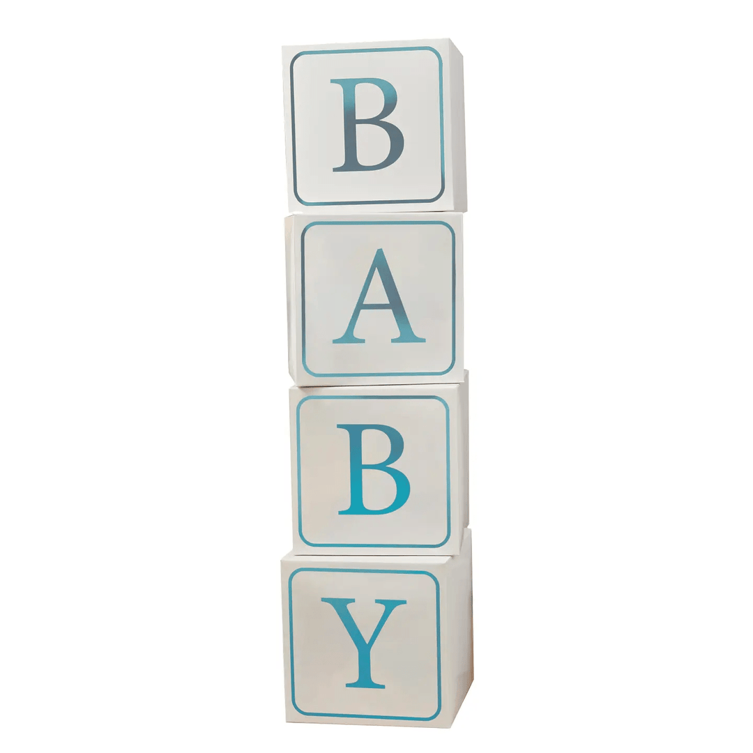 Blue BABY Blocks - Baby Shower Supplies Decor Blue BABY Shower Blocks