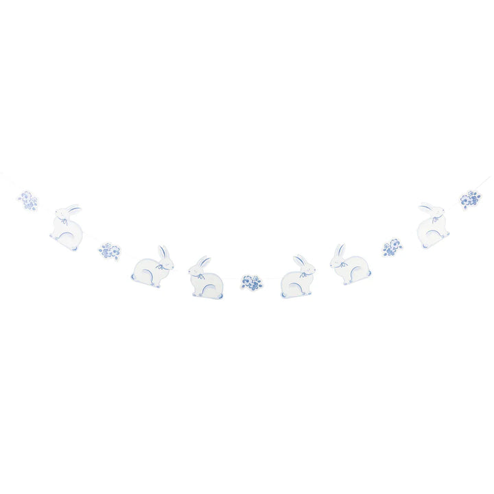 Blue Bunny Banner - Easter Decorations Bunting Blue Bunny Banner