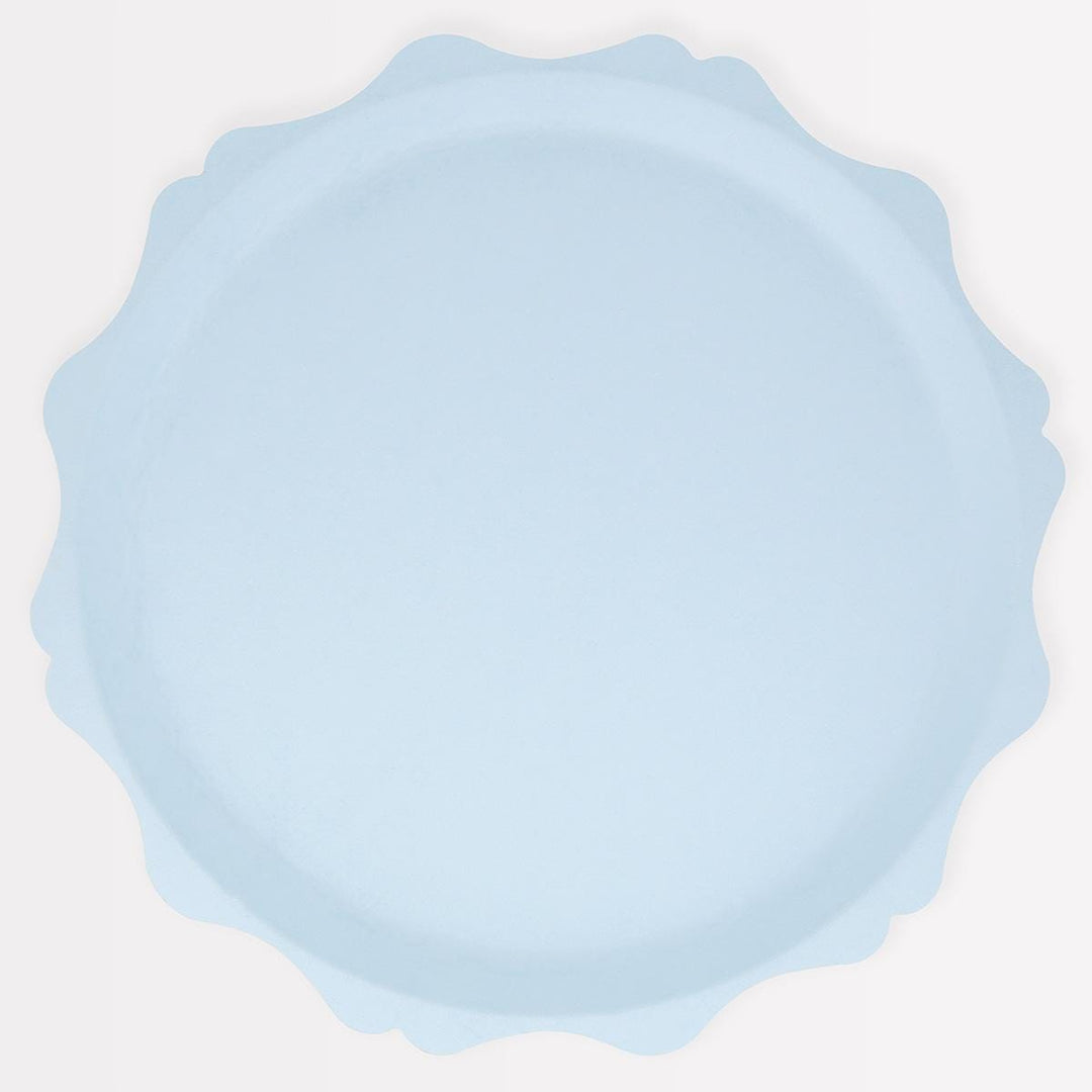 Blue Decorative Edge Compostable Dinner Party Plates x 8 | Meri Meri party plates Blue Decorative Edge Compostable Dinner Party Plates x 8