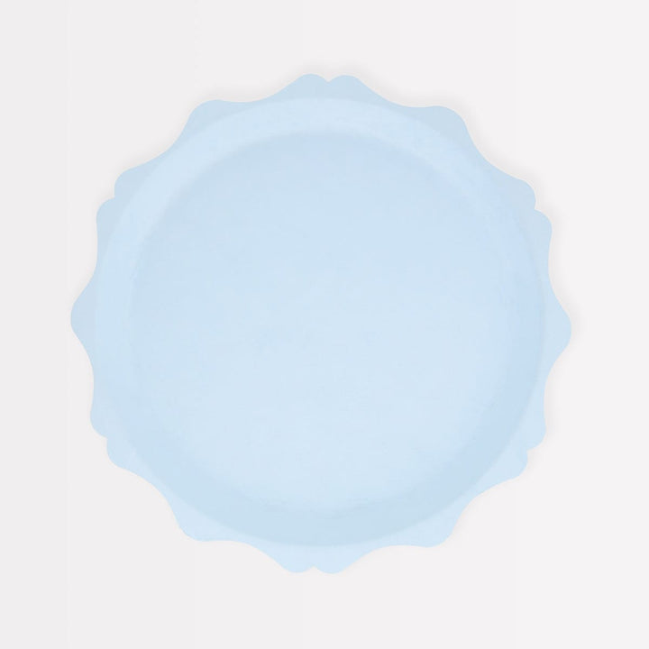 Blue Decorative Edge Compostable Side Party Plates x 8 | Meri Meri party plates Blue Decorative Edge Compostable Side Party Plates x 8
