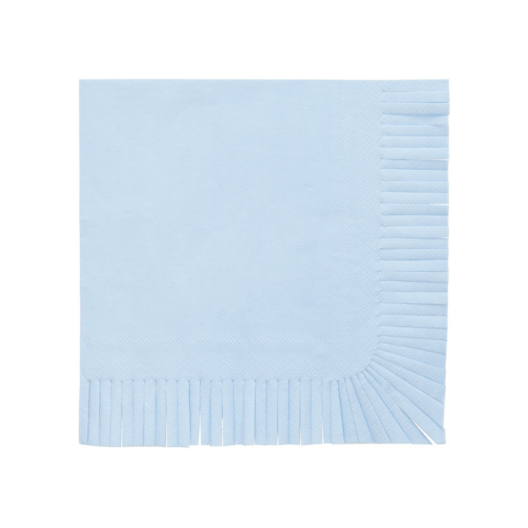 Blue Fringed Party Napkins x 20 Paper Napkins Blue Fringed Party Napkins x 20