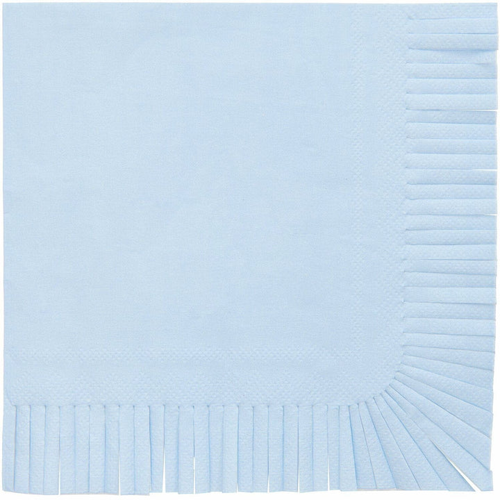 Blue Fringed Party Napkins x 20 Paper Napkins Blue Fringed Party Napkins x 20