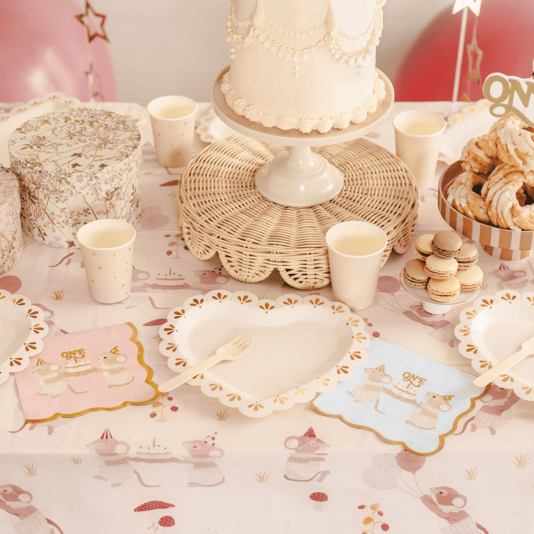 Blue Mouse 1st Birthday Party Napkins x 12 - 1st Birthday Party Supplies Paper Napkins Blue Mouse 1st Birthday Party Napkins x 12