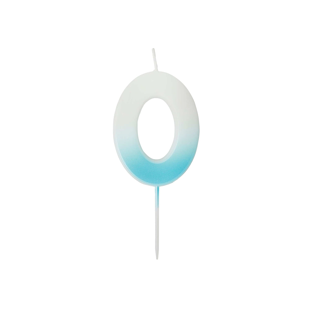 Blue Ombre Number Cake Candles (0-9) - Birthday Cake Candles Birthday Candles Blue Ombre Number Cake Candles (0-9) 0