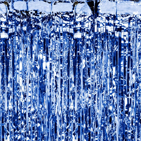 Blue Party Curtain - 2.5m/8ft Hanging Decoration Blue Party Curtain - 2.5m/8ft