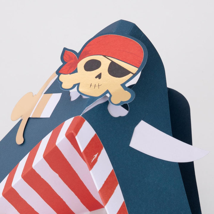 Blue Pirate Party Hats x 8 | Meri Meri Party Hats Blue Pirate Party Hats x 8