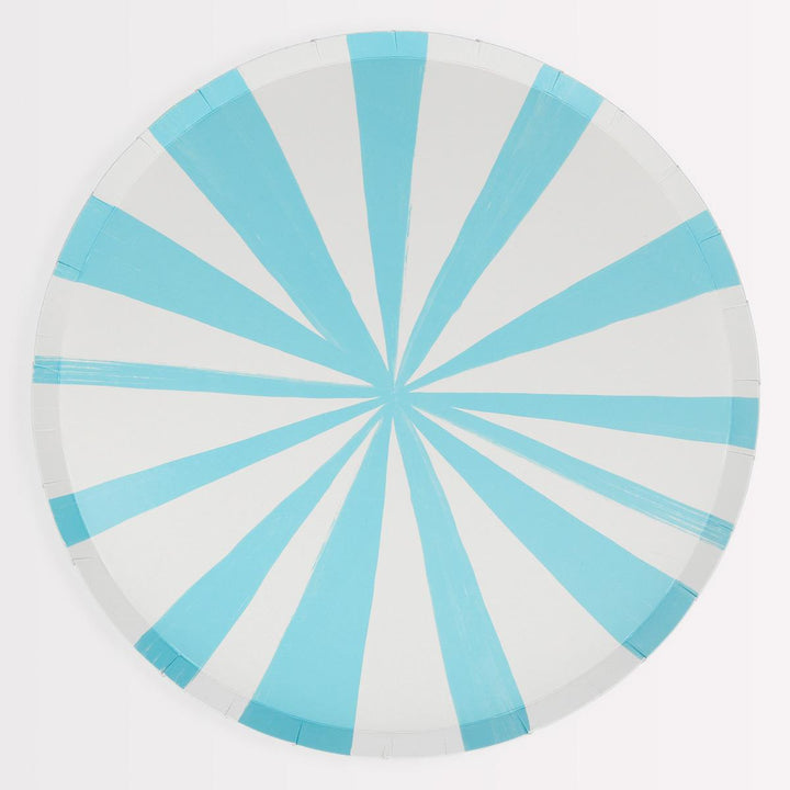 Blue Stripe Dinner Party Plates x 8 | Meri Meri party plates Blue Stripe Dinner Party Plates x 8