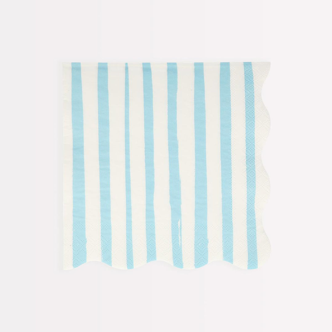 Blue Stripe Large Party Napkins x 16 | Meri Meri party napkins Blue Stripe Large Party Napkins x 16