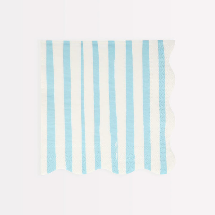 Blue Stripe Large Party Napkins x 16 | Meri Meri party napkins Blue Stripe Large Party Napkins x 16