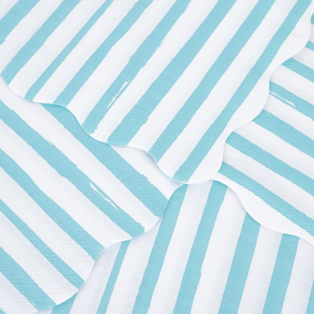 Blue Stripe Large Party Napkins x 16 | Meri Meri party napkins Blue Stripe Large Party Napkins x 16